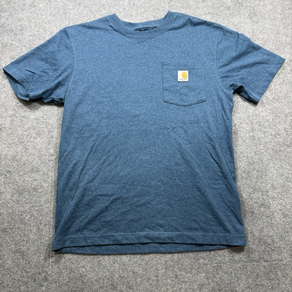 Carhartt Loose Fit Pocket T Shirt Blue Heather Short Sleeve Tee Men's Small